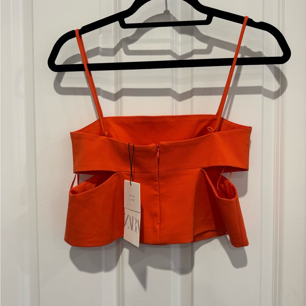 Zara Bright Orange Camisole Top - Picture 2 of 3
